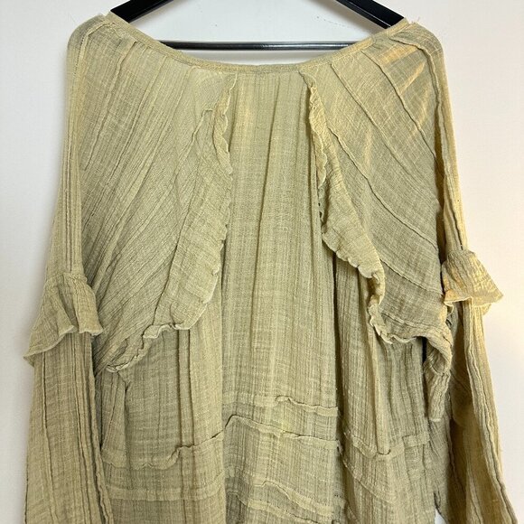 FREE PEOPLE Tamasi Ruffle Tunic in Lichen Size Small - Picture 8 of 12